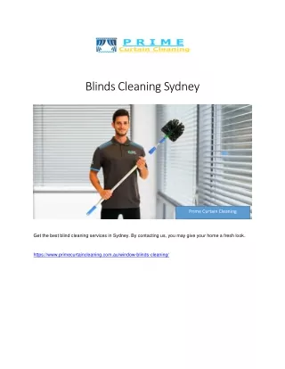 Blinds Cleaning Sydney