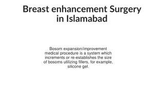 breast enhancement surgery in islamabad