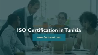 ISO CERTIFICATION IN TUNISIA