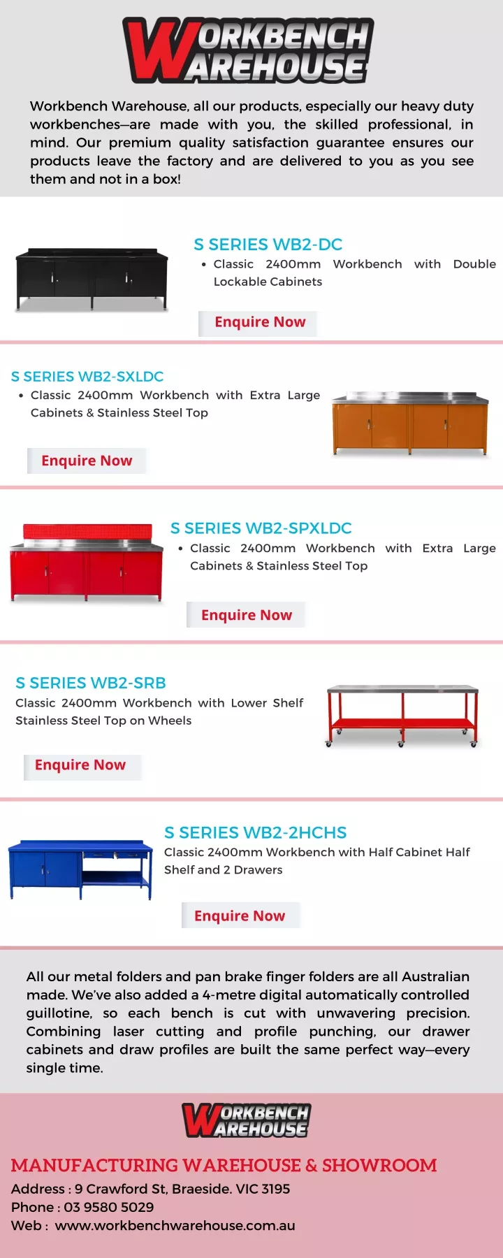 workbench warehouse all our products especially