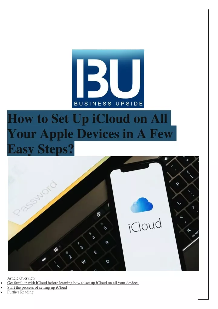 how to set up icloud on all your apple devices
