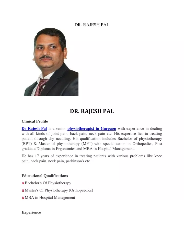 dr rajesh pal