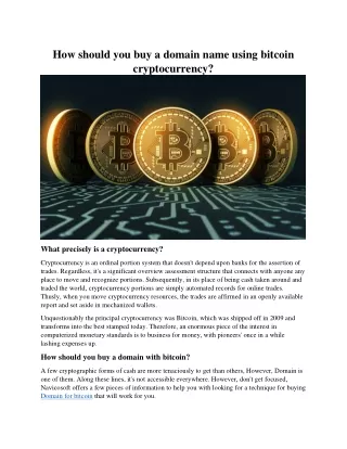 how should you buy a domain name using bitcoin