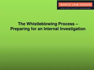 the whistleblowing process preparing