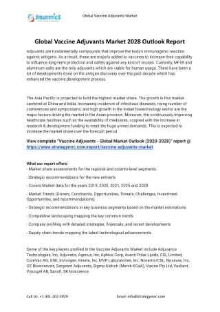 global vaccine adjuvants market
