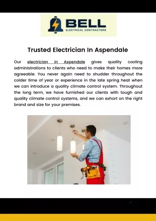 trusted electrician in aspendale