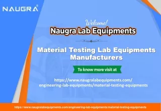 material testing lab equipments manufacturers
