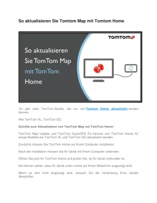 So aktualisieren Sie Tomtom Map mit Tomtom Home,.-converted