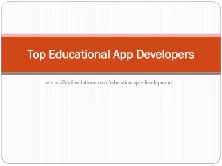 top educational app developers