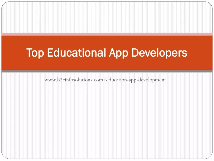 top educational app developers