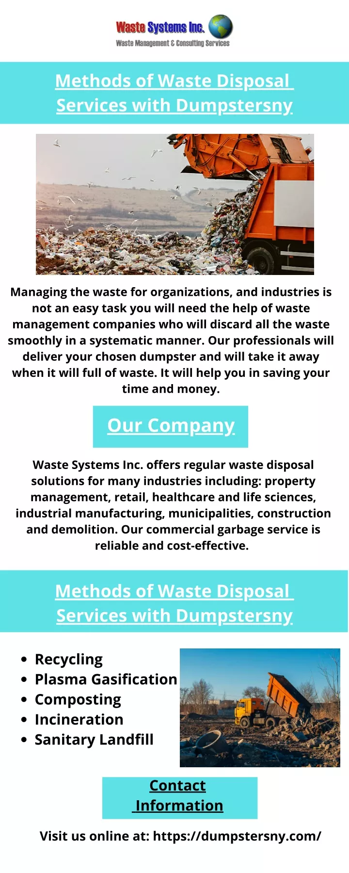 methods of waste disposal services with