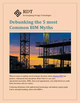 Debunking the 5 most Common BIM Myths