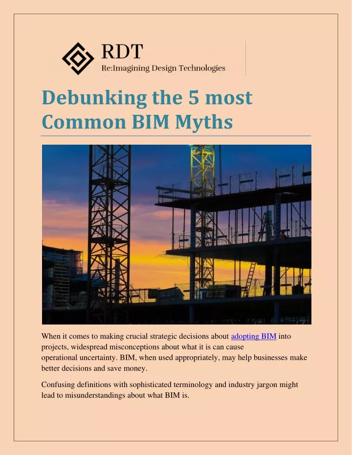debunking the 5 most common bim myths