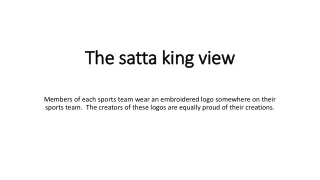 The satta king view
