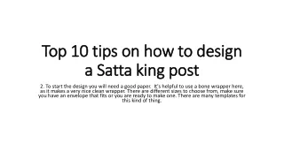 Top 10 tips on how to design