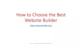 How to Choose the Best Website Builder