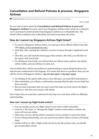 cancellation and refund policies process