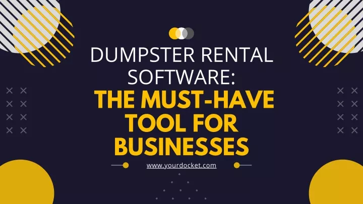 dumpster rental software