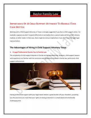 Child Support Attorney in Texas ld Support Attorney in Texas