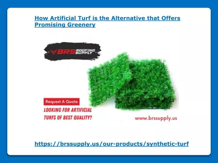 how artificial turf is the alternative that