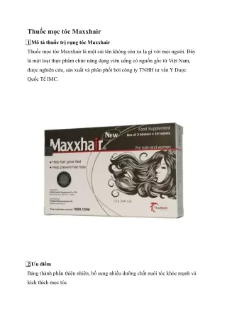 Thuốc mọc tóc Maxxhair