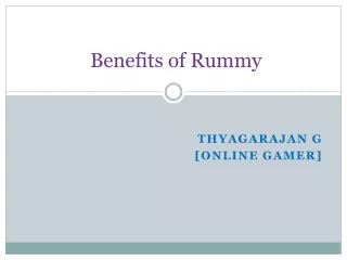 benefits of online rummy