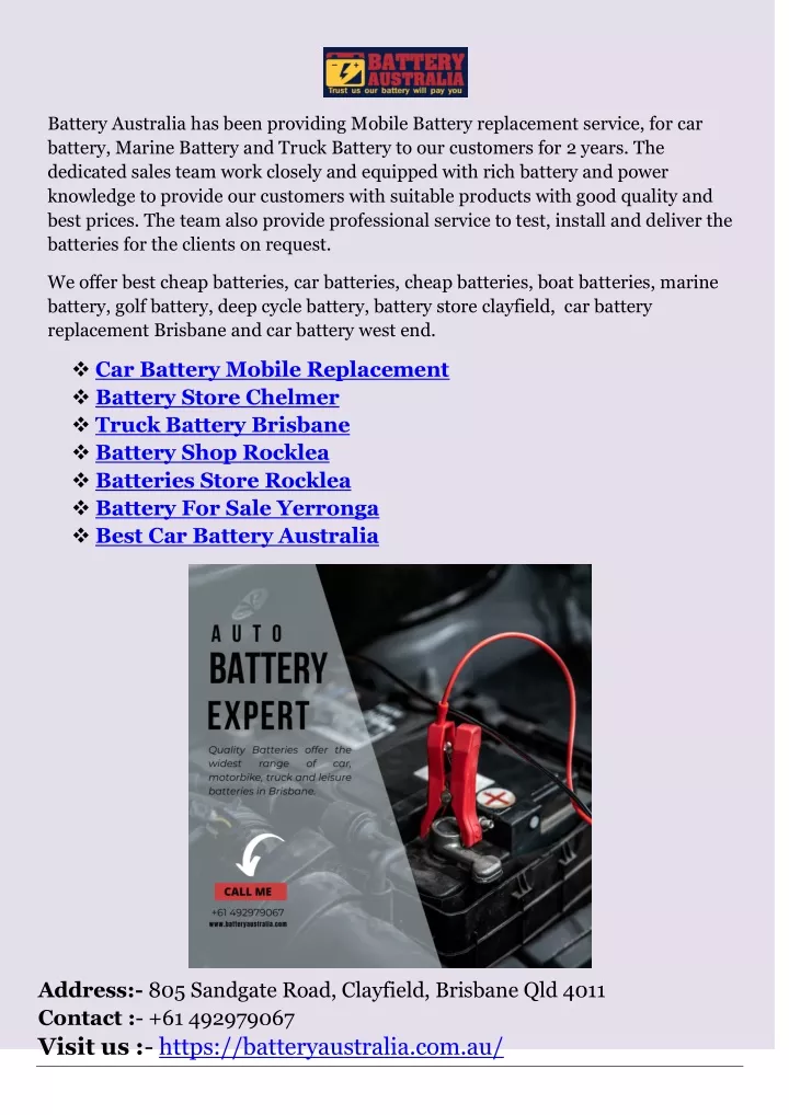 battery australia has been providing mobile