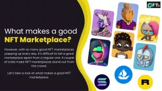 What makes a good NFT Marketplace