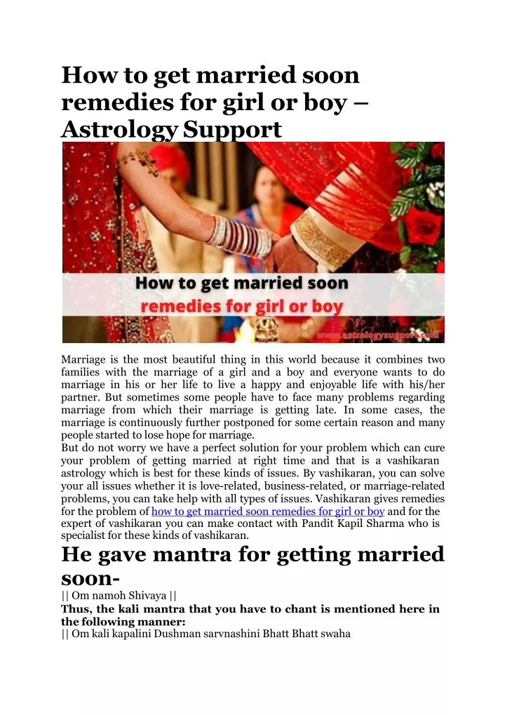 how to get married soon remedies for girl or boy astrology support