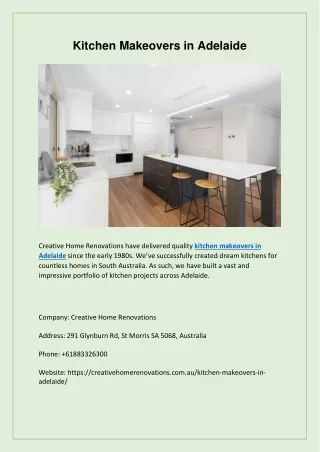 Kitchen Makeovers in Adelaide