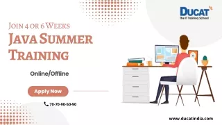 Join 4 or 6 Weeks Java Summer Training Online