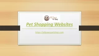 Pet Shopping Websites