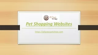 pet shopping websites
