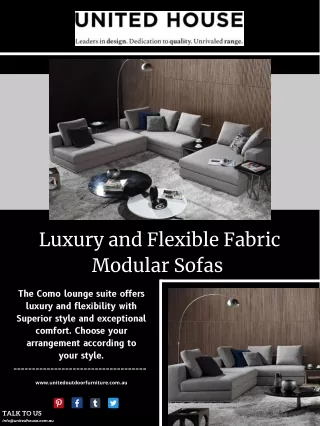 Luxury and Flexible Fabric Modular Sofas - United House Furniture