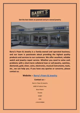Get the best dealsGet the best deals on pawned and pre-owned j on pawned and pre