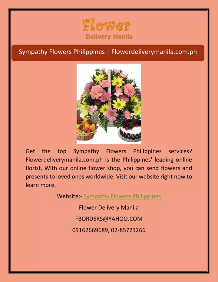 sympathy flowers philippines flowerdeliverymanila