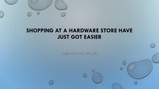 shopping at a hardware store have just got easier