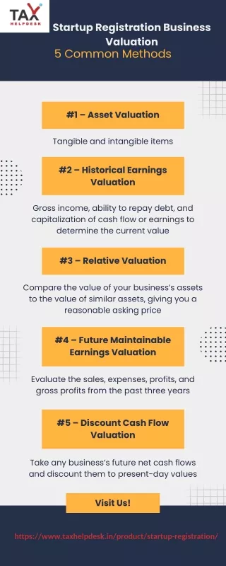 startup registration business valuation 5 common