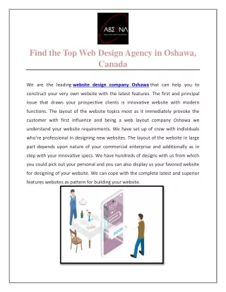 find the top web design agency in oshawa canada