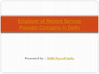 Employer of record service provider company in Delhi