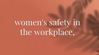 women's safety in the workplace