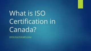 What is ISO Certification in Canada