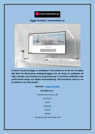 bygga hemsida interwebsite se
