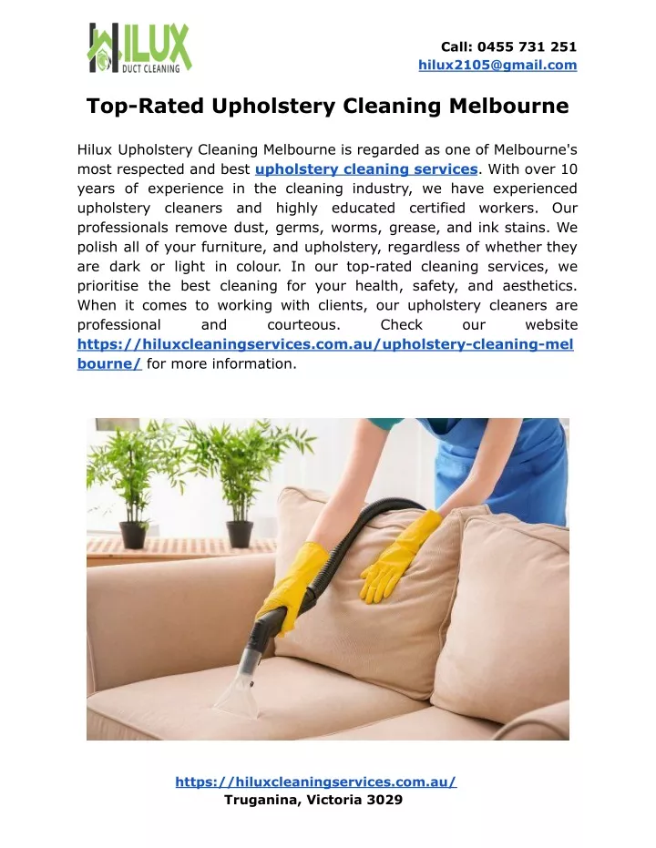 PPT - Top-Rated Upholstery Cleaning Melbourne PowerPoint Presentation ...