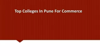 top colleges in pune for commerce