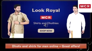 Dhotis and shirts for men online – Great offers!