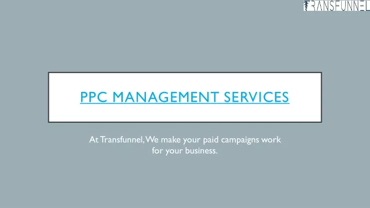 ppc management services