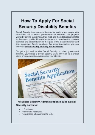 how to apply for social security disability
