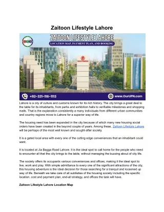 Zaitoon Lifestyle Lahore