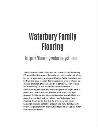 Waterbury Family Flooring